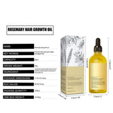 Natural Hair Growth Oil, Veganic Organic Natural Hair Growth Coconut Argan Rosemary Oil 60ml
