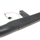 Steel Tow Hitch Step LED Brake Bar Guard for 2" Receiver 4-pin Plug Black