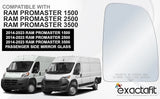 Passengers Side Mirror Replacement Glass for 2014-23 Ram ProMaster 1500 2500 3500