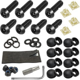 42X Anti Theft License Plate Screws Stainless Steel Bolts Caps Car Fasteners Kit