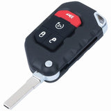Smart Flip Remote Key Fob for 2018-2022 Jeep Wrangler 2020-2023 Gladiator OHT1130261 68416784AA