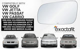 Drivers Side Mirror Replacement Glass for Volkswagen Cabrio Passat Golf Jetta