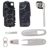 Four-Button Flip Key Shell for 2005-2016 Bentley Continental GT 2005-2013 Flying Spur KR55WK45032