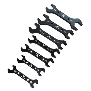 Double Hose Ended Spanner Tool Kit Black Wrench Set 3AN to 20AN