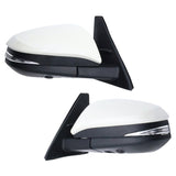 Side Mirror Pair with Camera and Blind Spot, Pearl White, for 2014-2023 Toyota 4Runner