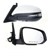 Side Mirror Pair with Camera and Blind Spot, Pearl White, for 2014-2023 Toyota 4Runner