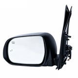 Side Mirror Pair with Heat and Blind Spot, Black, for 2018-2020 Toyota Sienna