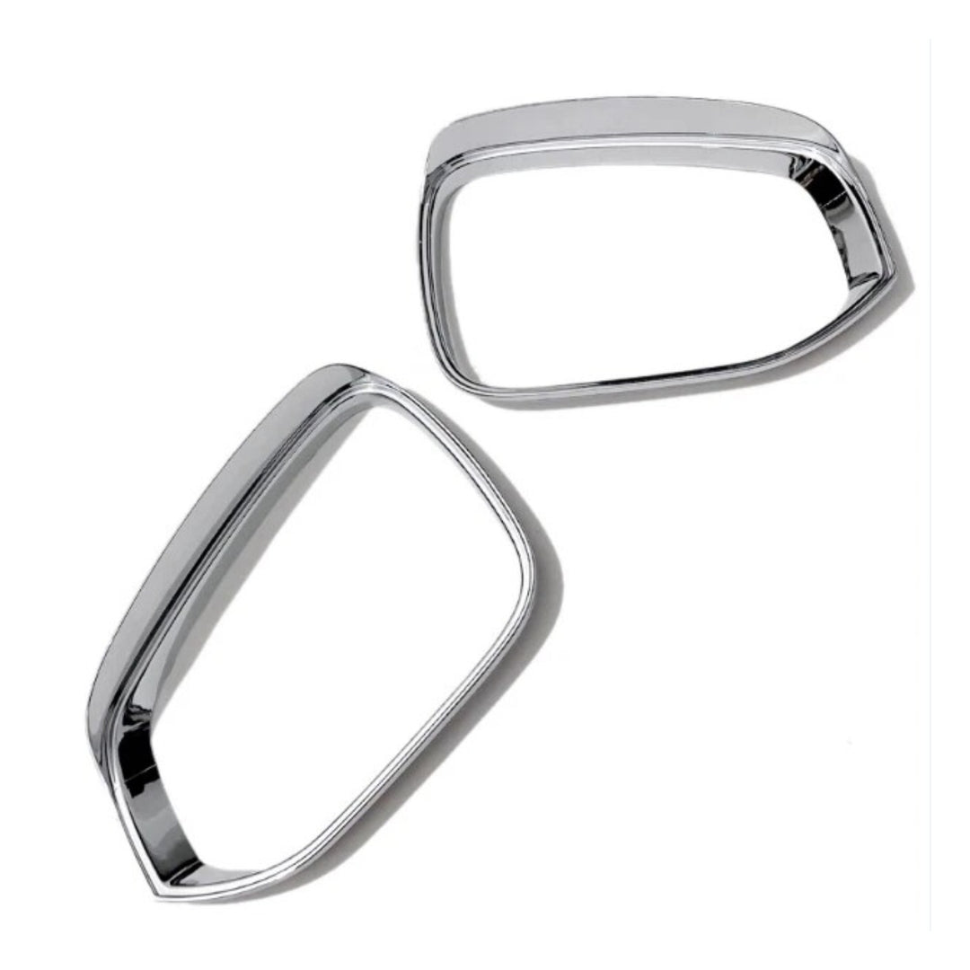 Side Mirror Rain Visor Chrome Pair for 2022-2024 Toyota Tundra