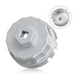 Silver 64mm Aluminum Oil Filter Housing Socket Wrench Fit for Toyota Prius V – product image