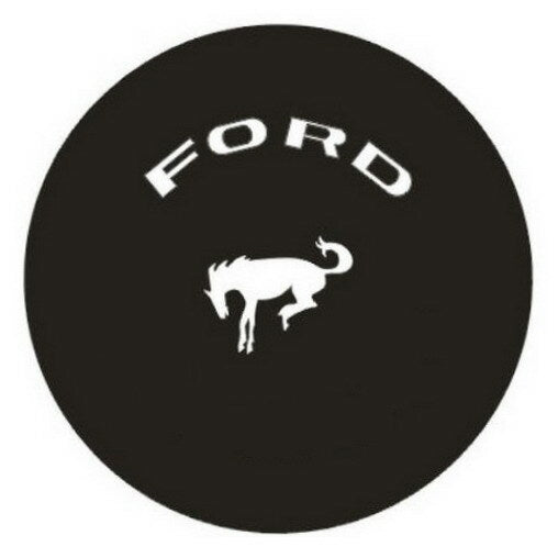 Ford Horse Design Spare Tire Cover – Black on white