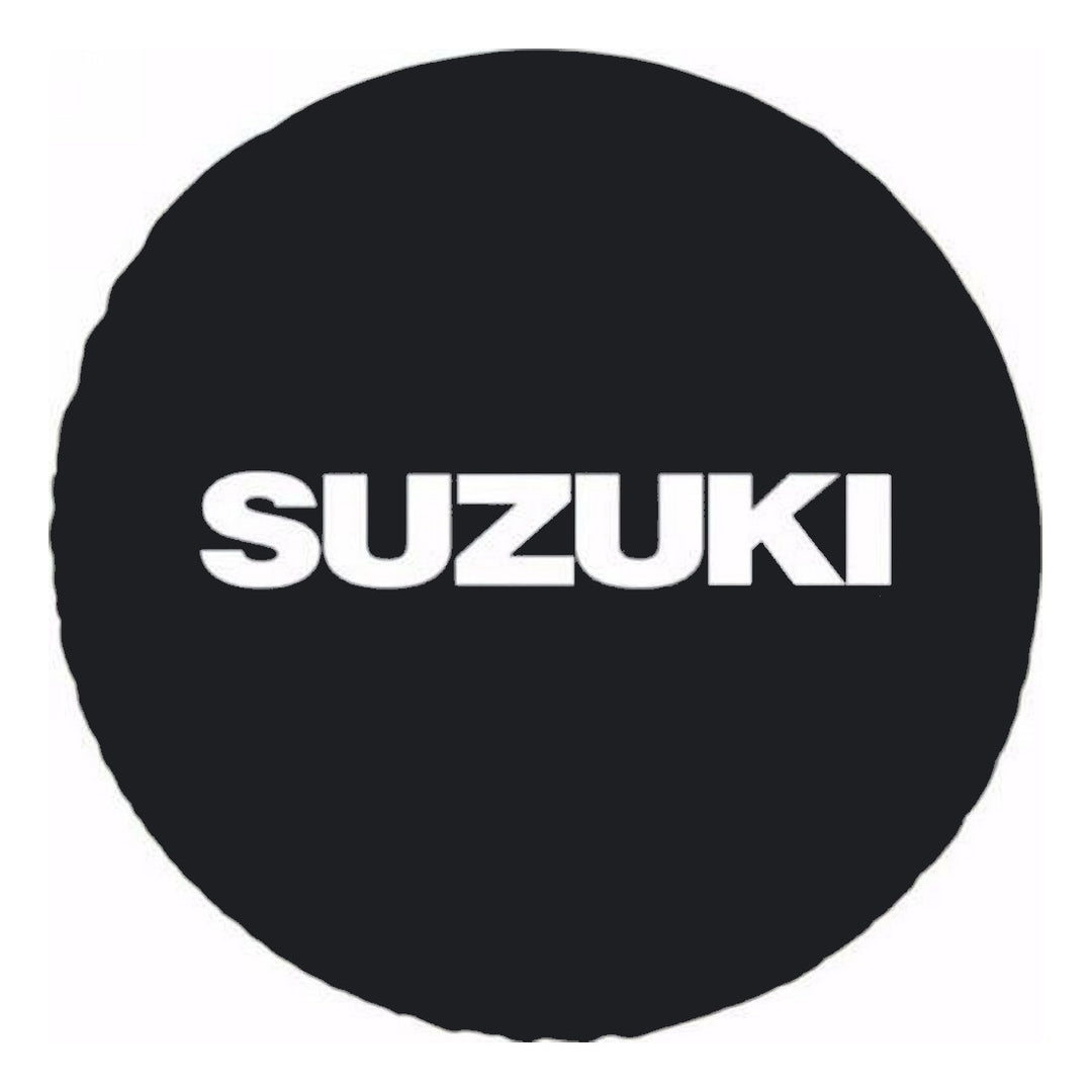 Suzuki Spare Tire Cover – White Lettering on white