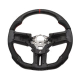 Steering Wheel Real Carbon Fiber For 2010-2014 Ford Mustang Flat Leather – product image 2