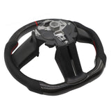 Steering Wheel Real Carbon Fiber For 2010-2014 Ford Mustang Flat Leather – product image 4