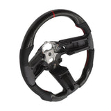 Steering Wheel Real Carbon Fiber For 2010-2014 Ford Mustang Flat Leather – product image 5
