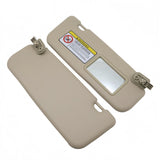 Sun Visor Pair, Beige, for 2011-2015 Hyundai Accent