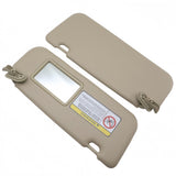 Sun Visor Pair, Beige, for 2011-2015 Hyundai Accent