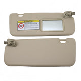 Sun Visor Pair, Beige, for 2011-2015 Hyundai Accent