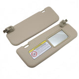 Sun Visor Pair, Beige, for 2011-2015 Hyundai Accent