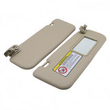 Sun Visor Pair, Beige, for 2011-2015 Hyundai Accent