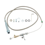 TH350 STAINLESS BRAIDED KICKDOWN CABLE SBC BBC TRANSMISSION DETENT FOR GM – product image