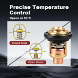 Thermostat 50℃ + Gasket for Yamaha Outboard 6E5-12411-30 688-12414-A1 688-12411-00 – product image 5