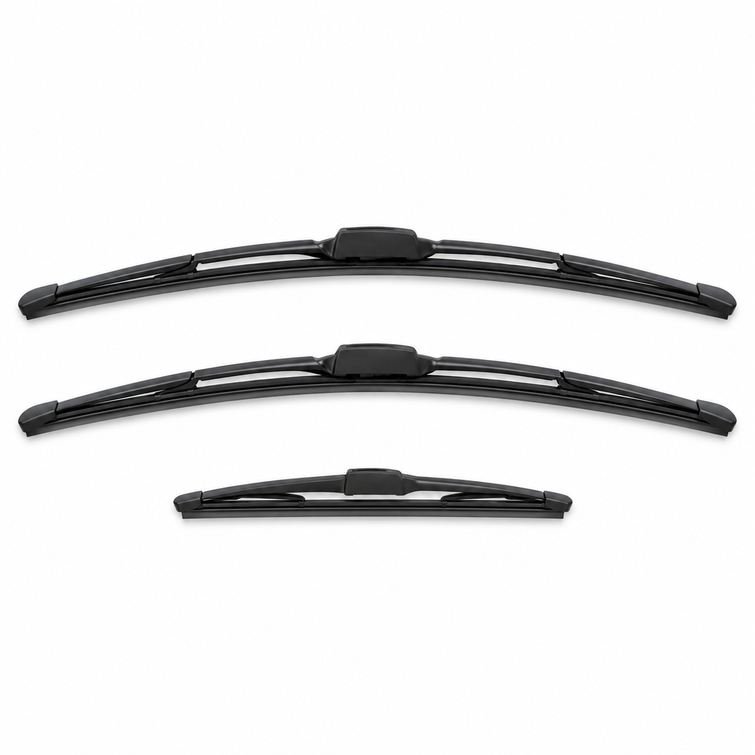 Front & Rear Windshield Wiper Blade Set for 2014-2024 Mitsubishi Mirage - clean high-resolution product image 2