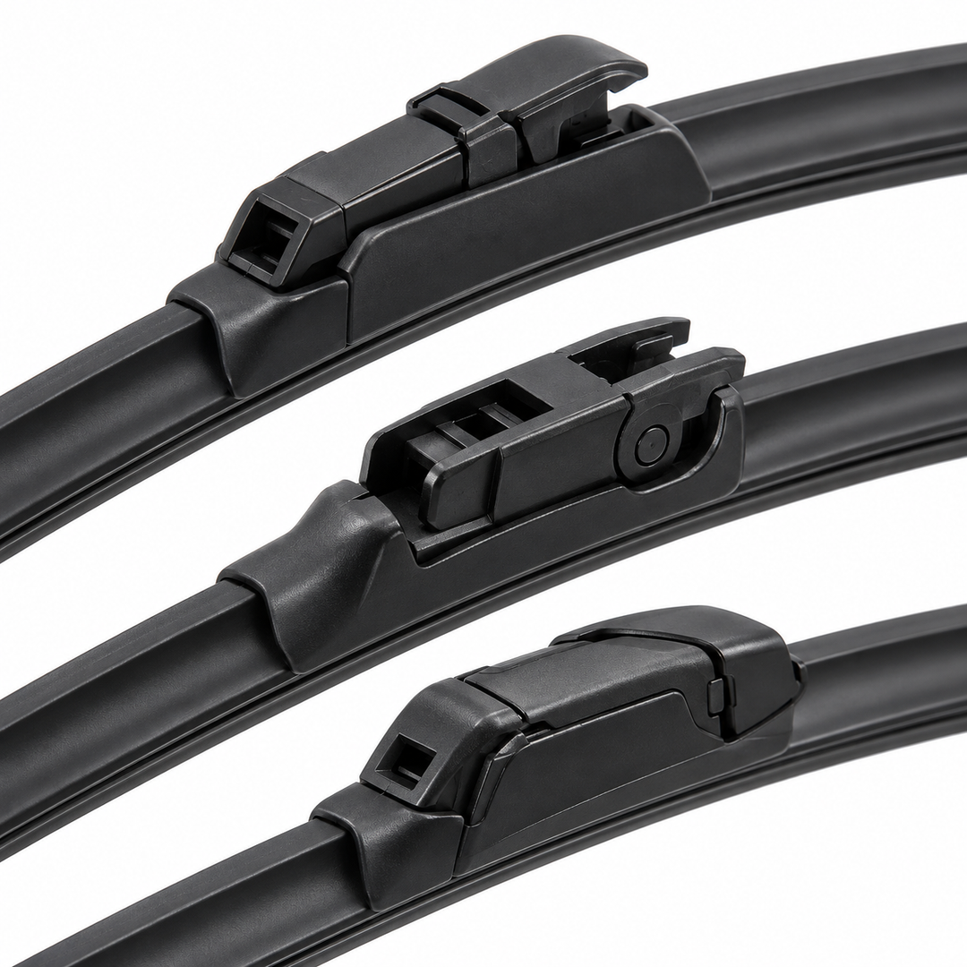 Front & Rear Windshield Wiper Blade Set for 2014-2024 Mitsubishi Mirage - clean high-resolution product image 3