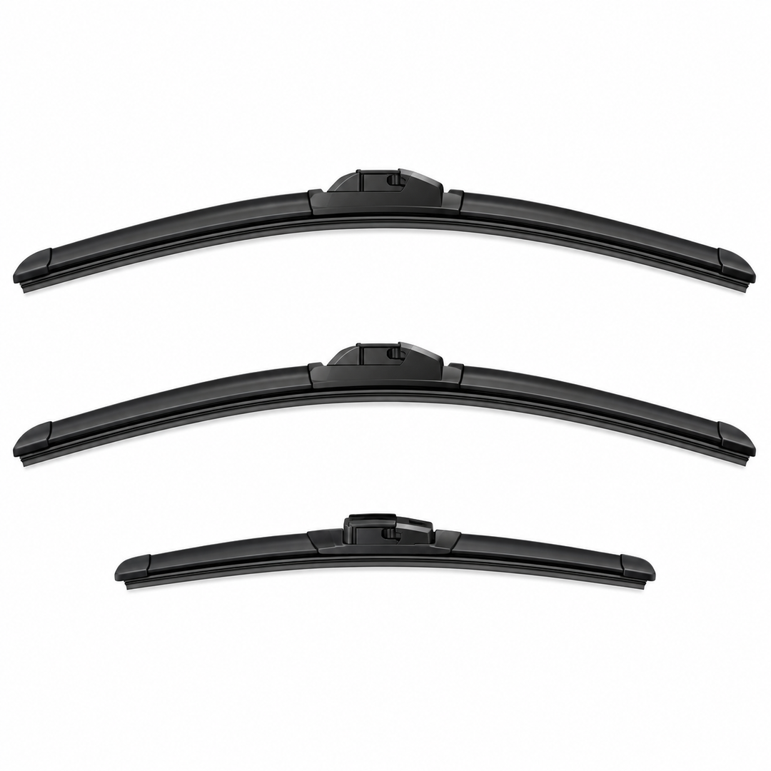 Front & Rear Windshield Wiper Blade Set for 2014-2024 Mitsubishi Mirage - clean high-resolution product image 5