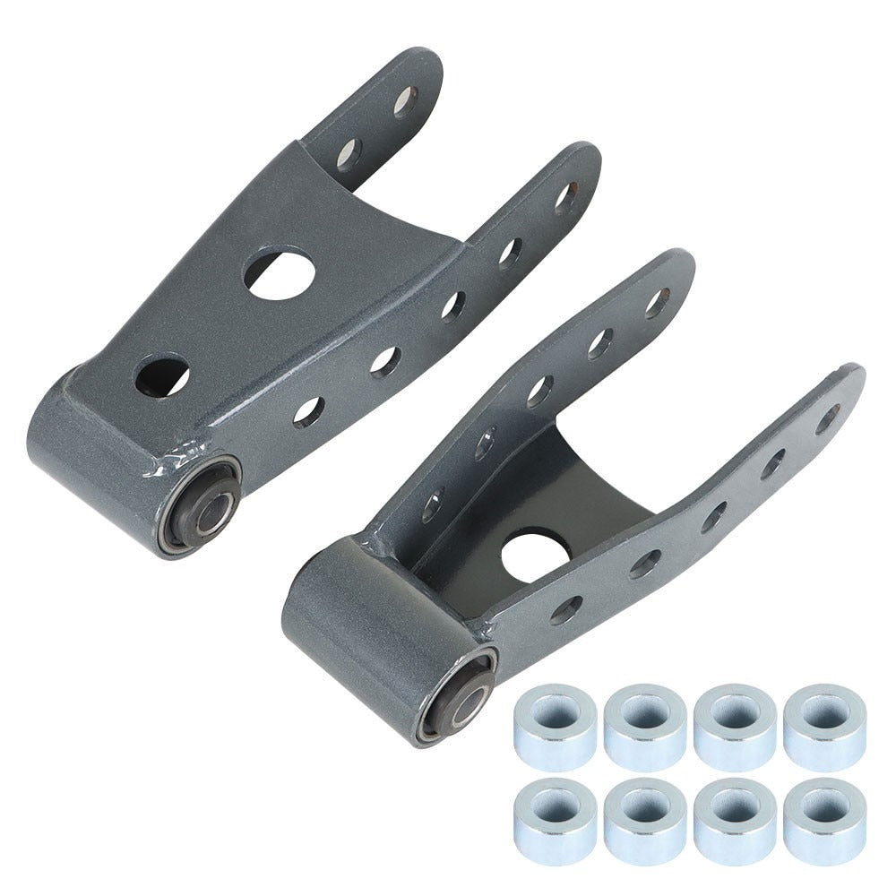 Rear 2-3 in Drop Shackle Lowering Kit for 2007-2018 Chevrolet Silverado GMC Sierra 1500