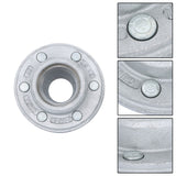 Galvanized Trailer Idler Hubs 6 on 5.5 in for 6000 lb Axles with #42 Spindle, Pair