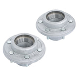 Galvanized Trailer Idler Hubs 6 on 5.5 in for 6000 lb Axles with #42 Spindle, Pair
