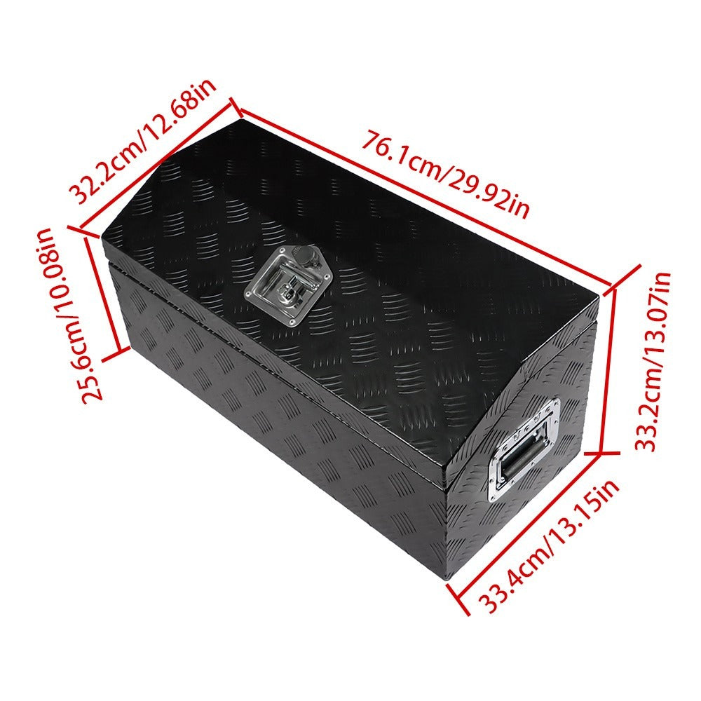 Aluminum Tool Box with Lock, 30 x 13 x 13 in