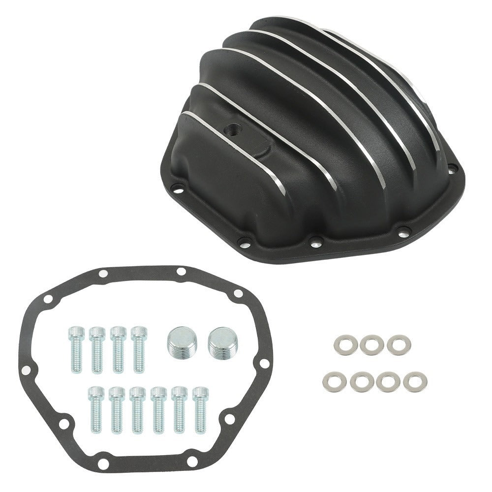 Black Aluminum Rear Differential Cover for Dana 80 10-Bolt Axles