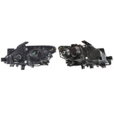 Halogen Headlight Assembly Pair for 2013-2015 Mazda CX-9, Black and Chrome
