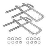 Square U-Bolts for 1988-1998 Chevrolet GMC C1500 2.5 in Wide Leaf Springs, 8.75 in Long
