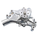 Chrome Pulley and Bracket Kit with Long Water Pump for Small Block Chevy