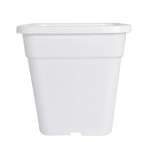 Square Plastic Nursery Pots 5 Gallon, 10 Pack, White