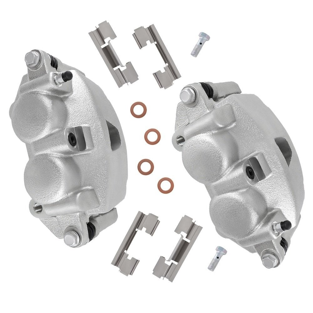 Front Brake Calipers with Brackets for 2005-2010 Jeep Grand Cherokee and 2006-2010 Commander, Pair
