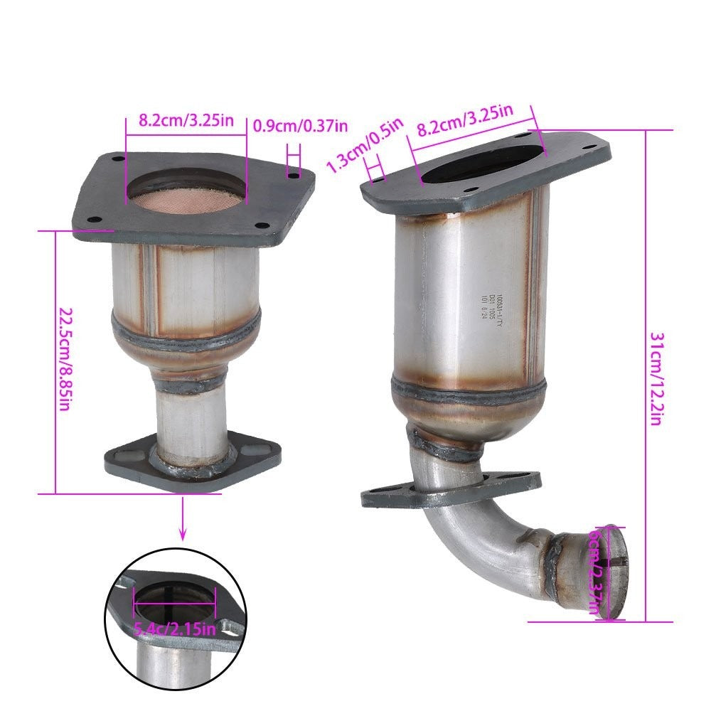 Left and Right Catalytic Converters for 2001-2006 Chrysler Sebring and Dodge Stratus 2.7L