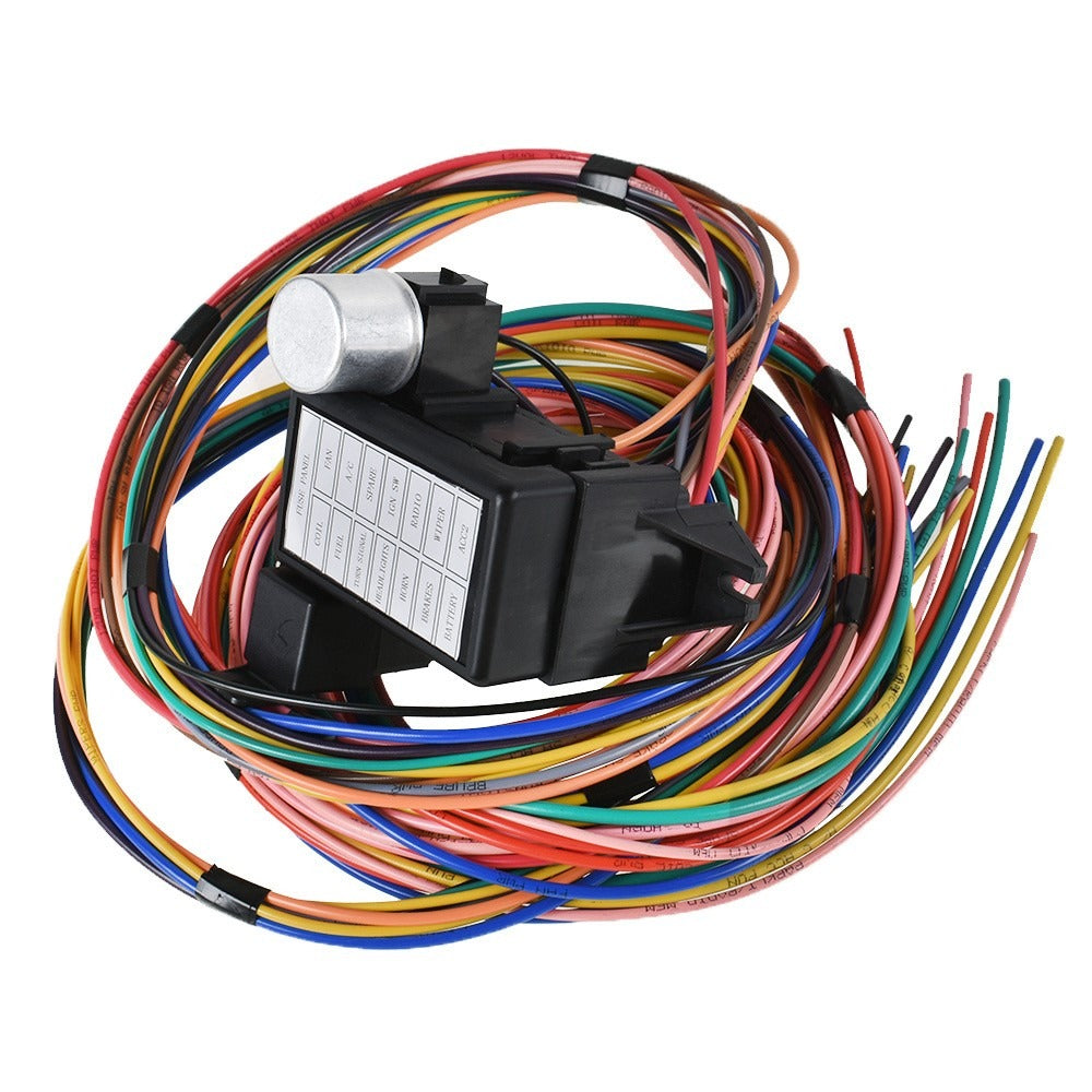 Universal 14 Circuit Wiring Harness for Hot Rods and Muscle Cars