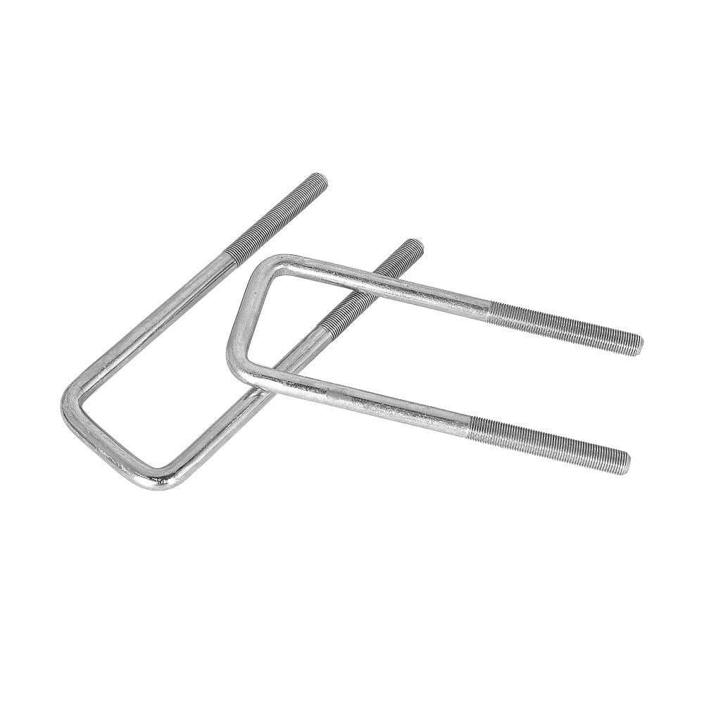 Square U-Bolts for 1988-1998 Chevrolet GMC C1500 2.5 in Wide Leaf Springs, 8.75 in Long