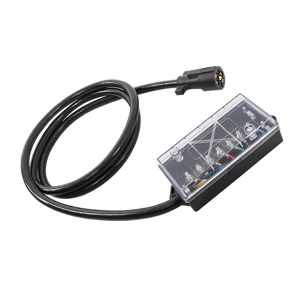 7-Way Trailer Cord with Junction Box, 8 ft