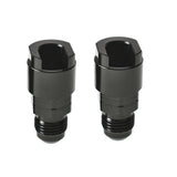6AN Male to 5/16 in GM Quick Connect EFI Fuel Fitting Adapters, Black, 2 Pieces