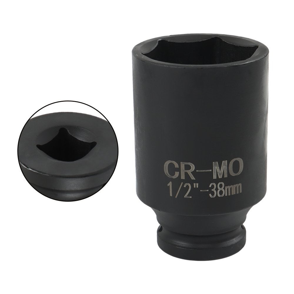 9 Piece 1/2 in Drive Metric Axle Nut Impact Socket Set 29-38 mm
