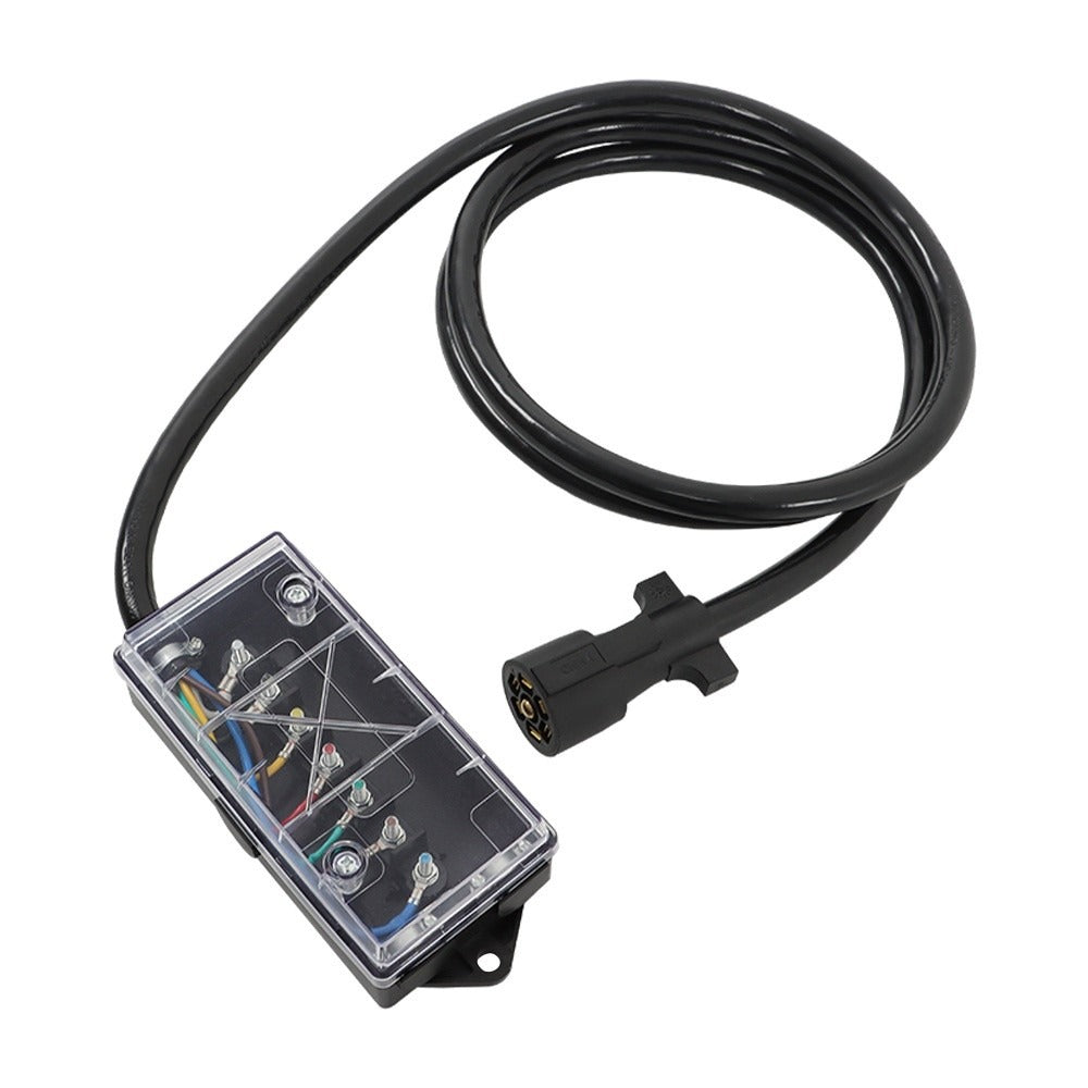 7-Way Trailer Cord with Junction Box, 8 ft