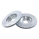 Rear Drilled Brake Rotor and Ceramic Pad Kit 309.9 mm for Audi A3 S3 Q3 and Volkswagen Golf R GTI Tiguan Atlas