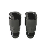 6AN Male to 5/16 in GM Quick Connect EFI Fuel Fitting Adapters, Black, 2 Pieces