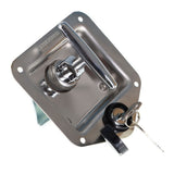 Stainless Steel Locking T-Handle Latch Pair for Trailer Doors and Truck Tool Boxes