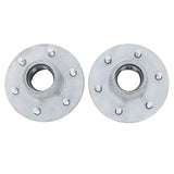 Galvanized Trailer Idler Hubs 6 on 5.5 in for 6000 lb Axles with #42 Spindle, Pair