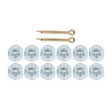 Galvanized Trailer Idler Hubs 6 on 5.5 in for 6000 lb Axles with #42 Spindle, Pair